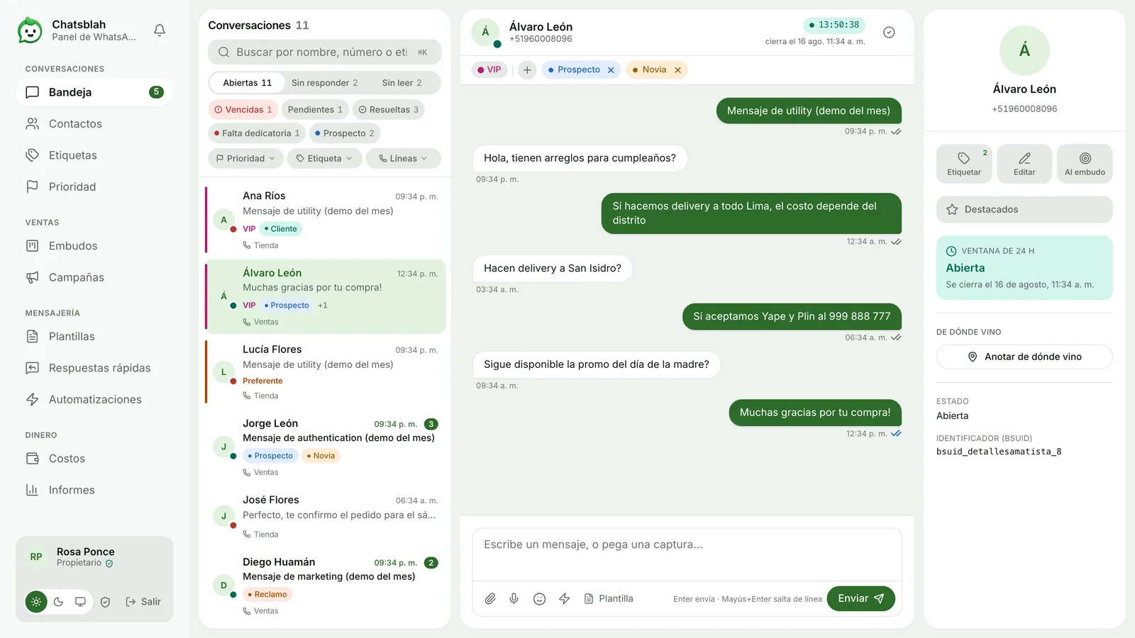 Recorrido por el panel